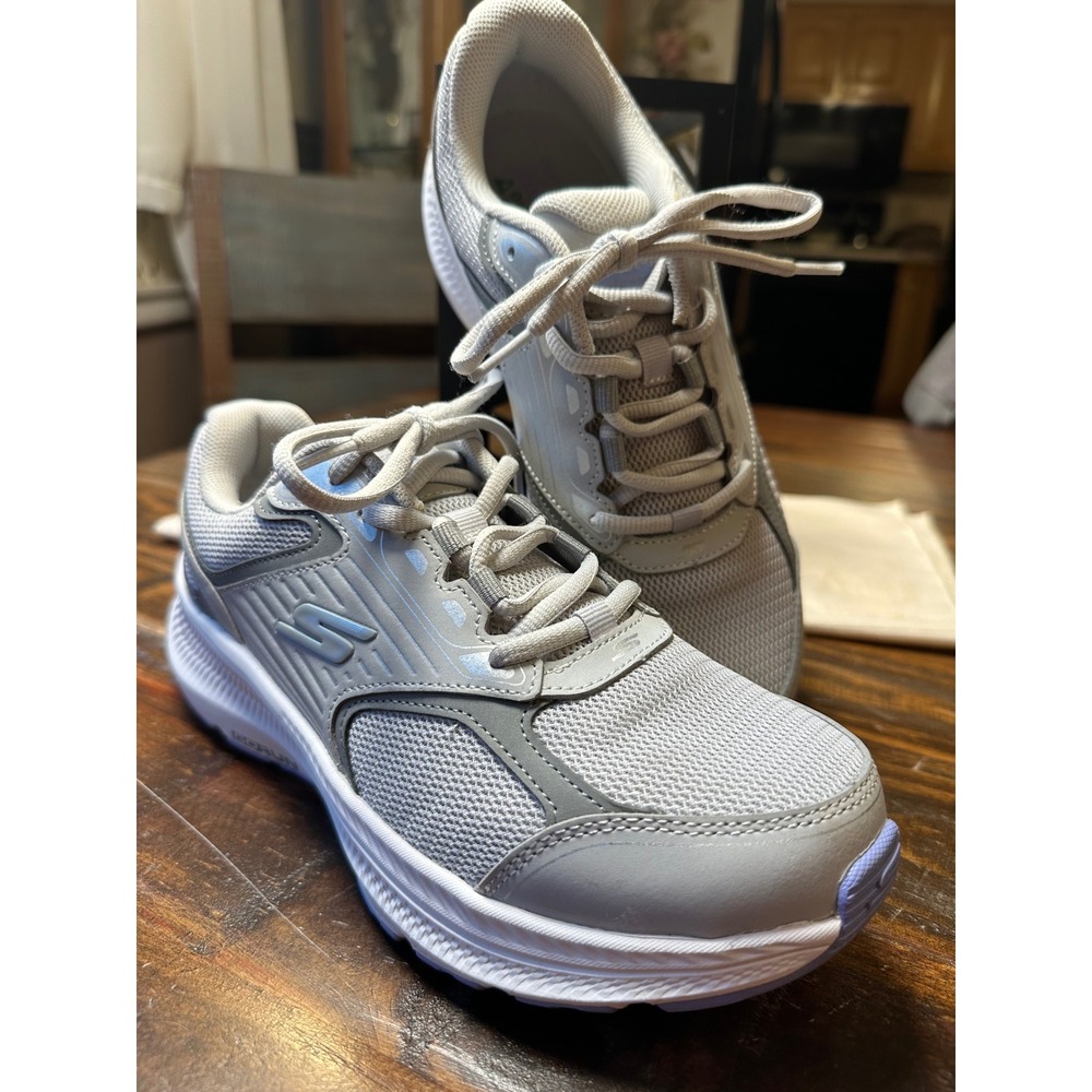 Skechers GOrun Consistent Grey Lavender Running Shoes 128606 Womens 7.5